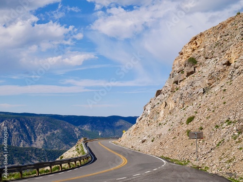 Beartooth Highway , known as the most beautiful drive in America, section of U.S route 212 between Montana and Wyoming. USA.