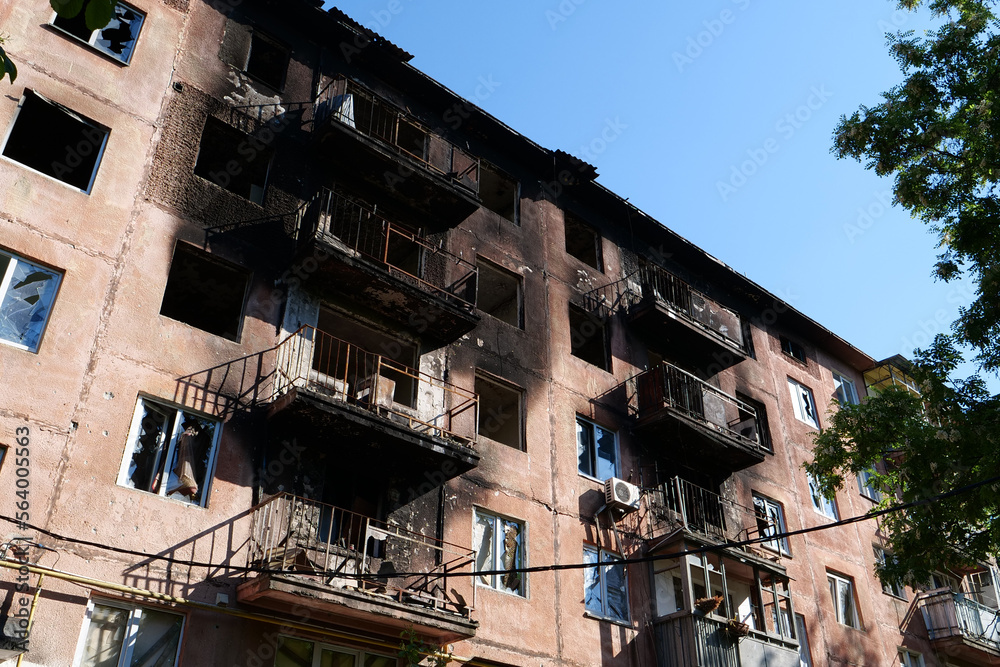 Russian terrorist army destroyed dwelling houses,killed people in Irpin, Ukraine