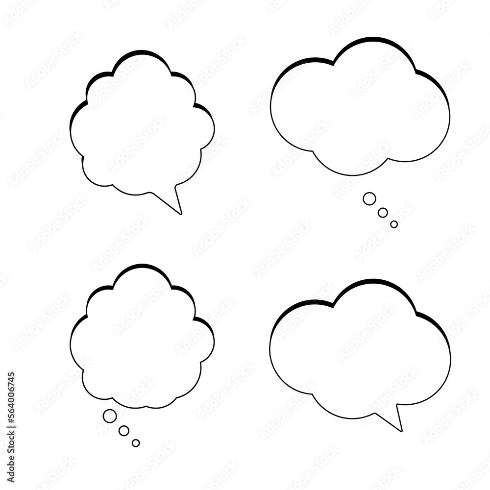 A set of Bubble speech comics, a great design for any purpose. Sticker design vector illustration. A set of Bubble speech comics, a great design for any purpose. Sticker design vector illustration.