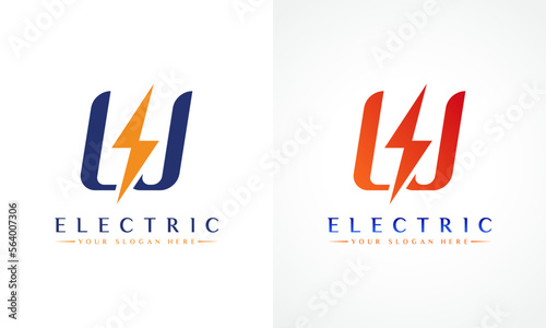 W Letter Logo With Lightning Thunder Bolt Vector Design. Electric Bolt Letter W Logo Vector Illustration.