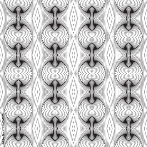 Endless hypnotic tracery backdrop - vector design of seamless network geometric pattern graphic template 