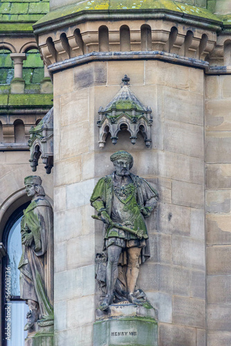 statue on catherdral 