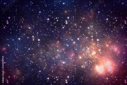 Cosmic constellation background - starry sky interstellar backdrop - multiple universe stars continuum 