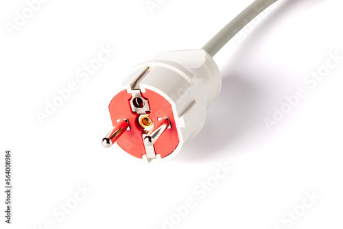 Wallpaper Mural Electric plug with outlet isolated on white background. European electric plug assembly Torontodigital.ca