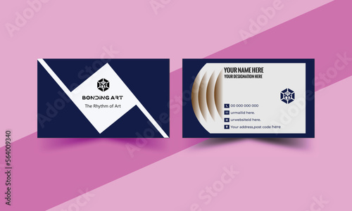 Simple Clean Layout Design Template. Vector business card and template, Clean and simple layout, Personal use business card. Double side creative business card.