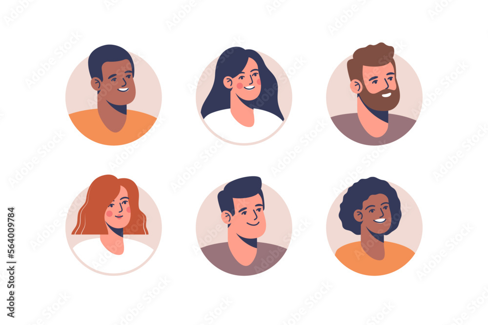 Profile picture icon set including male and female. Vector illustration. Profile picture icon set including male and female. Vector illustration.