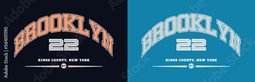 Vector typography in varsity vintage style