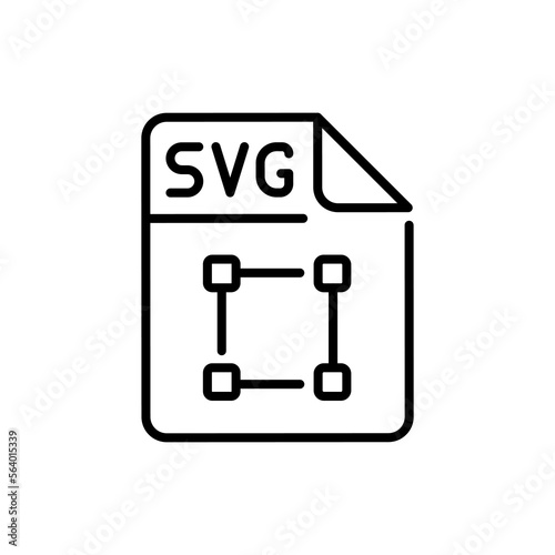 SVG file color line icon. Format and extension of documents