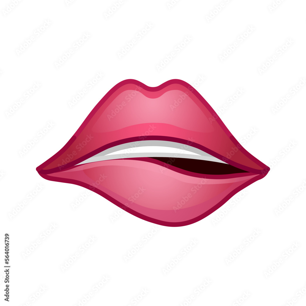 Female red lips Large size icon for emoji smile Female red lips Large size icon for emoji smile