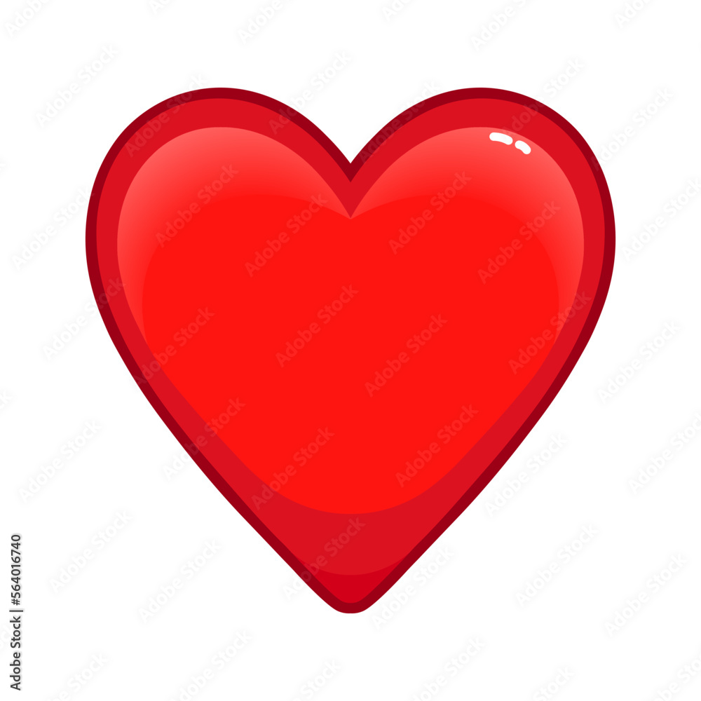 Red heart Large size icon for emoji smile Red heart Large size icon for emoji smile
