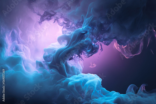 abstract background with smoke. Generative AI 