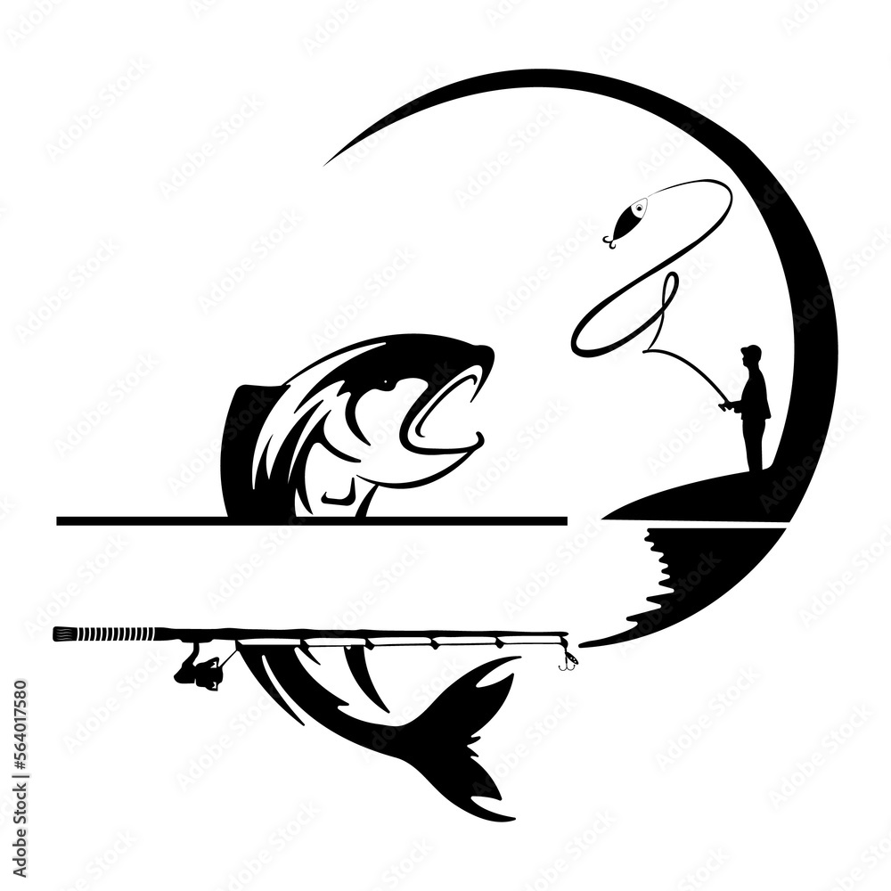 Fisherman catching fish SVG, fishing svg, fish hook svg png, fishing