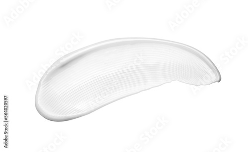 White cosmetic cream smear isolated on white
