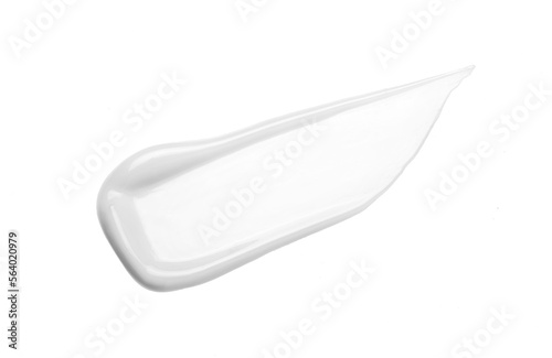 White cosmetic cream smear isolated on white