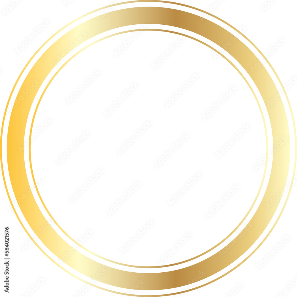 golden lineal geometric frame