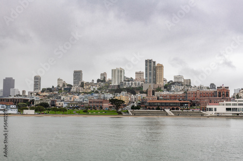 San Francisco Pier and Cityscape in Background.