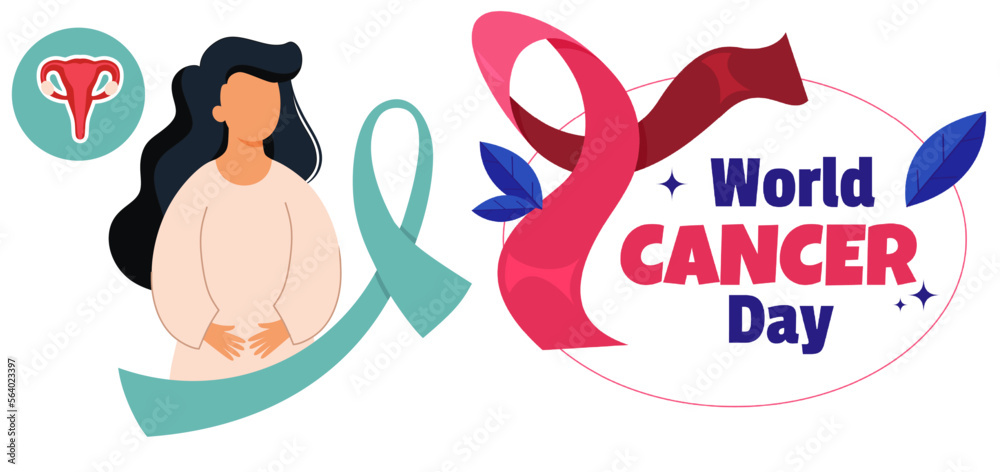 World cancer day vector background
