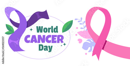 World cancer day vector background 
