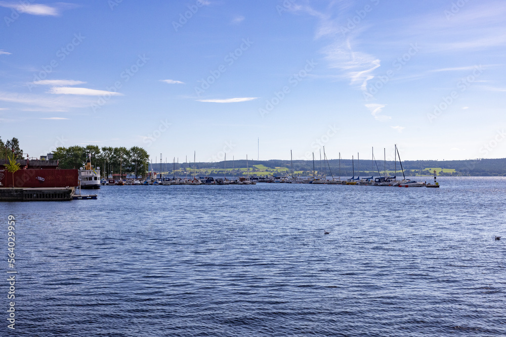 Østersund and Storsjøen lake in Jämtland county,Sweden,Europe