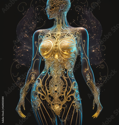 Abstract woman body. sketch art for artist creativity and inspiration. generative AI