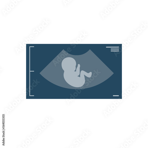Ultra sound fetus unborn child icon. Simple illustration of ultra sound unborn child vector icon logo isolated on white background ps 10
