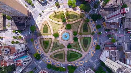 Schilderij op canvas Aerial view of Raul Soares square, Belo Horizonte, Minas Gerais, Brazil