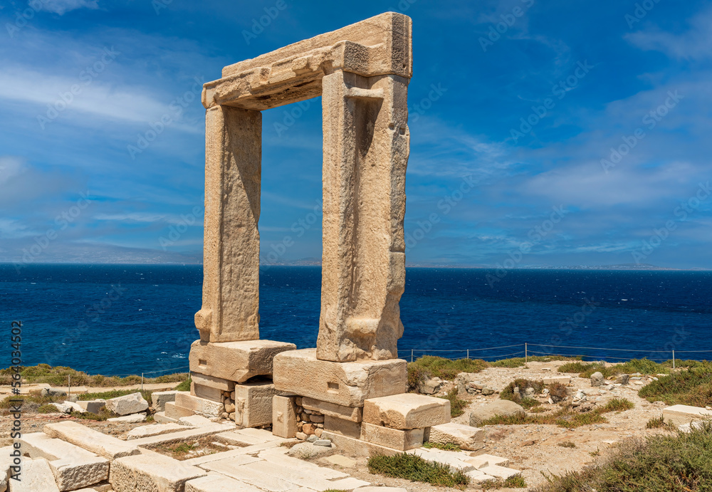 ruins of ancient greek apollo temple portara