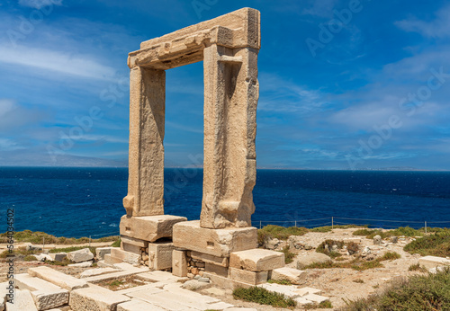 ruins of ancient greek apollo temple portara