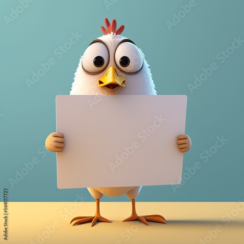 Cute Cartoon Chicken Charac...