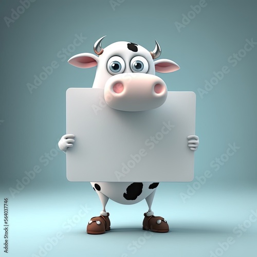 Cute Cartoon Cow Character ...