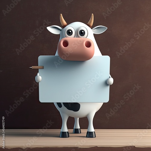 Cute Cartoon Cow Character ...