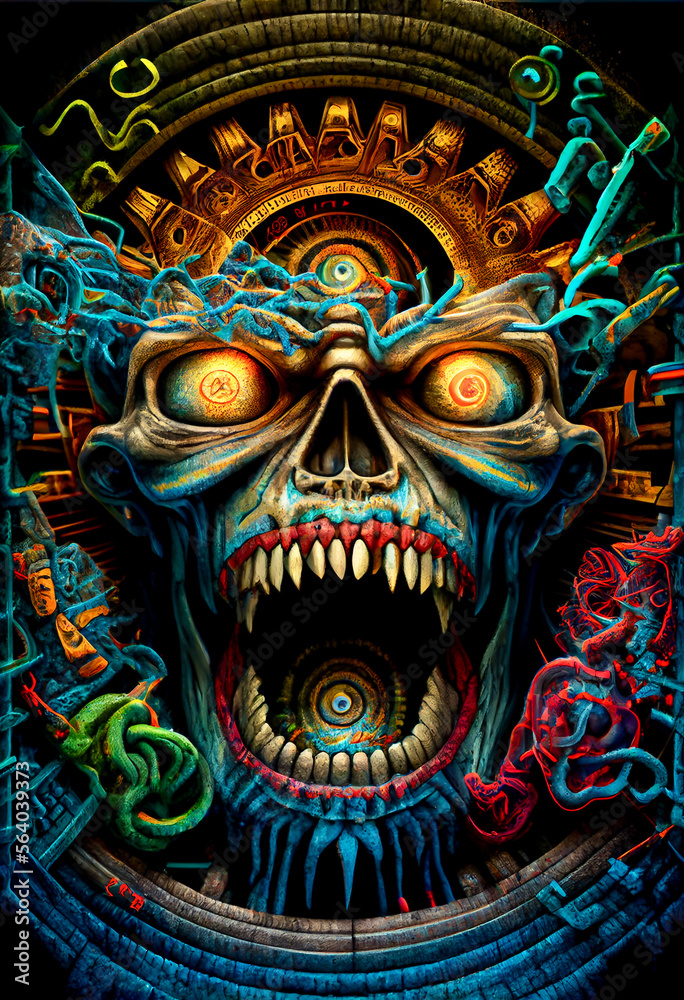 Fototapeta premium Generative AI surreal render of a monster