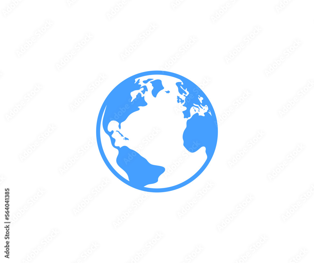 Earth, planet, globe, map and continents, graphic design. Environment, environmental, geography, ecology and ecological, vector design and illustration