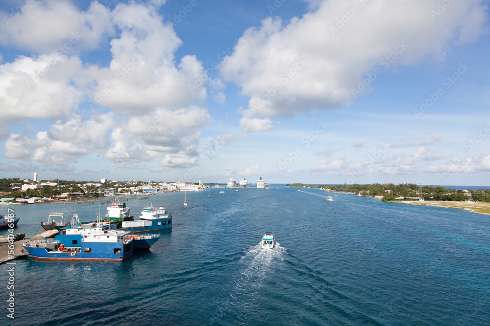 Nassau Harbour Between Nassau City And Paradise Island