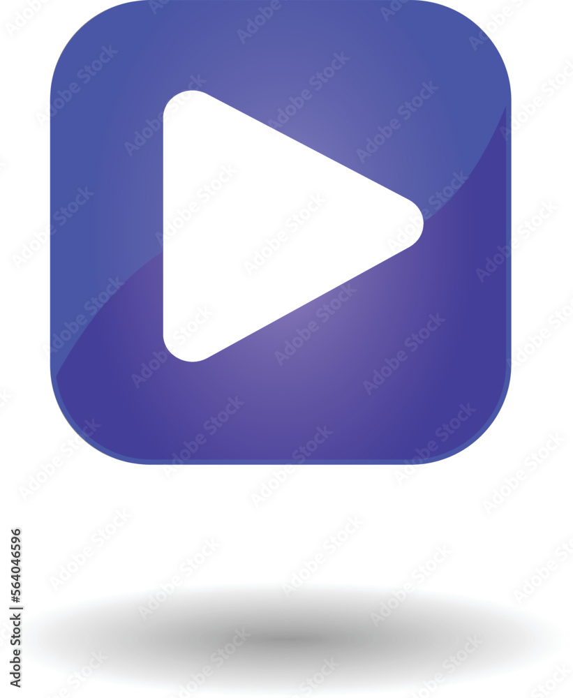 Play button symbol, video streaming, broadcasting icon isolated over white background vector illustration Play button symbol, video streaming, broadcasting icon isolated over white background vector illustration