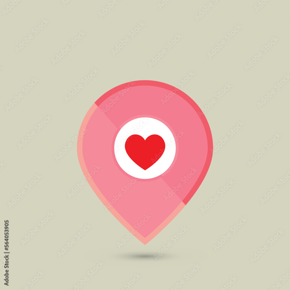 save pin icon, location vector icon, map pointer with heart icon save pin icon, location vector icon, map pointer with heart icon