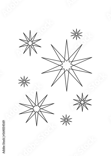 sieben sterne unregelmäßig angeordnet
