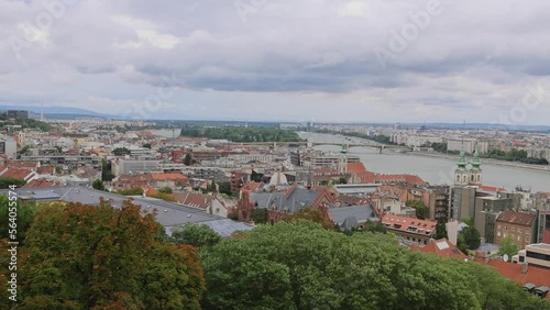 Wallpaper Mural North View of Margit Sziget Island in the Middle of Danube River Cityscape Summer Panorama Budapest Hungary Torontodigital.ca