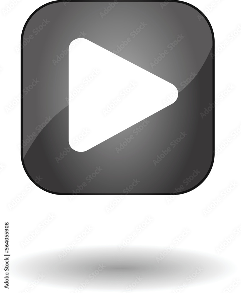 Play button symbol, video streaming, broadcasting, video player element icon isolated over white background vector illustration Play button symbol, video streaming, broadcasting, video player element icon isolated over white background vector illustration