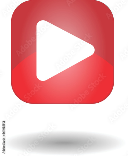 Free Download Play button symbol, video streaming, broadcasting, video player element icon isolated over white background vector illustration - GFXLoad