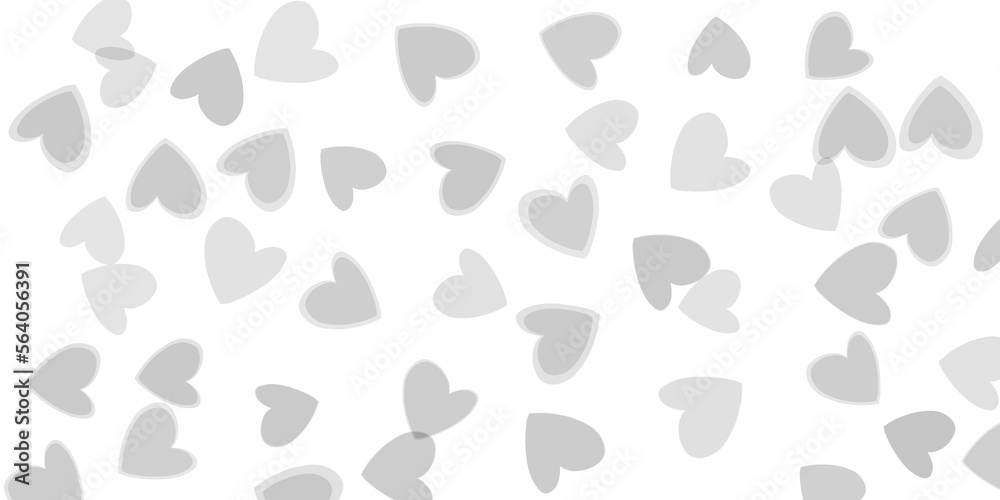 Fototapeta premium seamless pattern with gray hearts