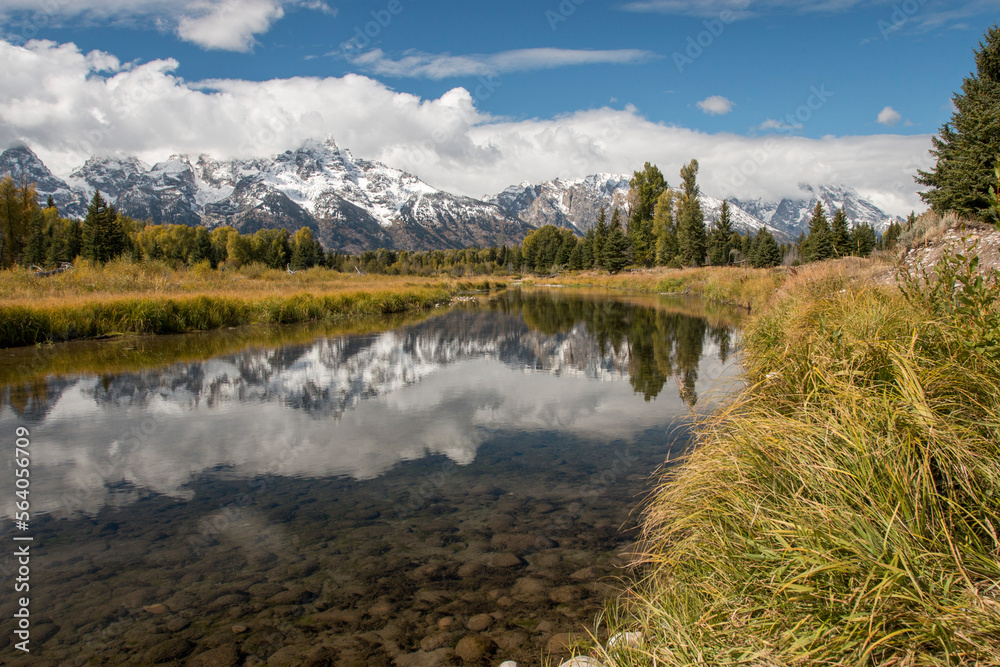 autumn colors, Schwabacher Landing, Grand Teton National Park, Wyoming, USA autumn colors, Schwabacher Landing, Grand Teton National Park, Wyoming, USA