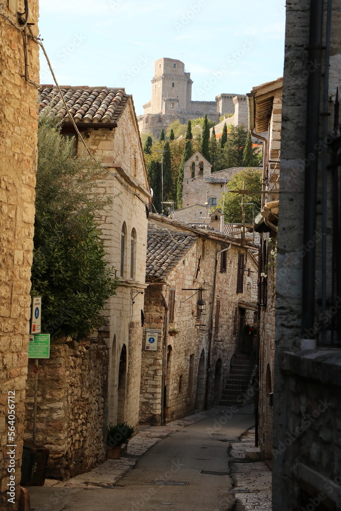Living in old town of Assisi, Umbria Italy