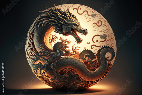 Dragon's Dance: A Traditional and Colorful Performance of Chinese Culture. Generative AI