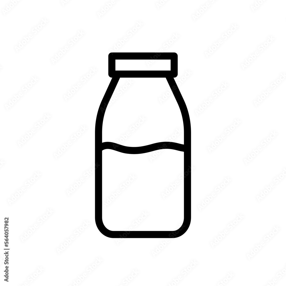 bottle of milk - vector icon bottle of milk - vector icon