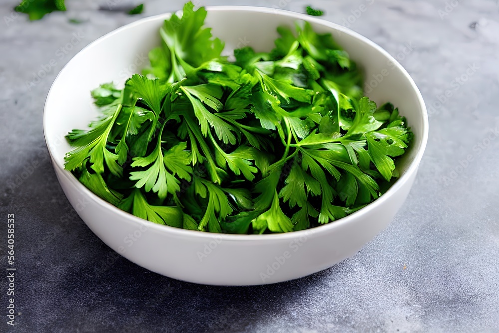 bunch of parsley on table in a bowl, freshness healthy living bunch of parsley on table in a bowl, freshness healthy living