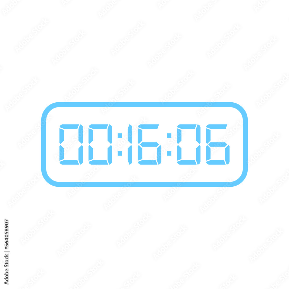 Digital clock number set. Electronic figures. Vector illustration. Digital clock number set. Electronic figures. Vector illustration.