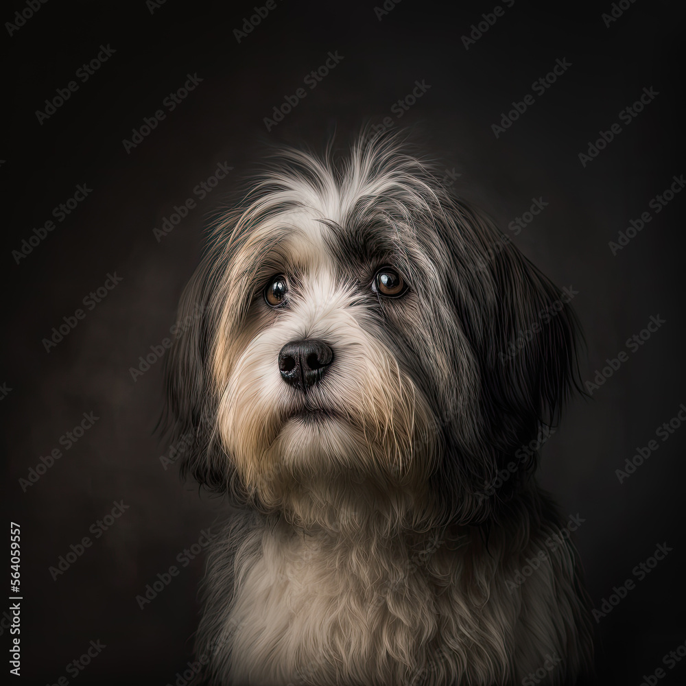Havanese Dog Portrait Havanese Dog Portrait