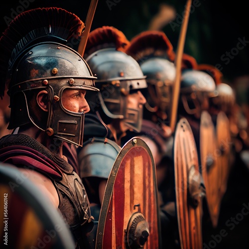 Fototapete The Roman ancient army is preparing for battle
