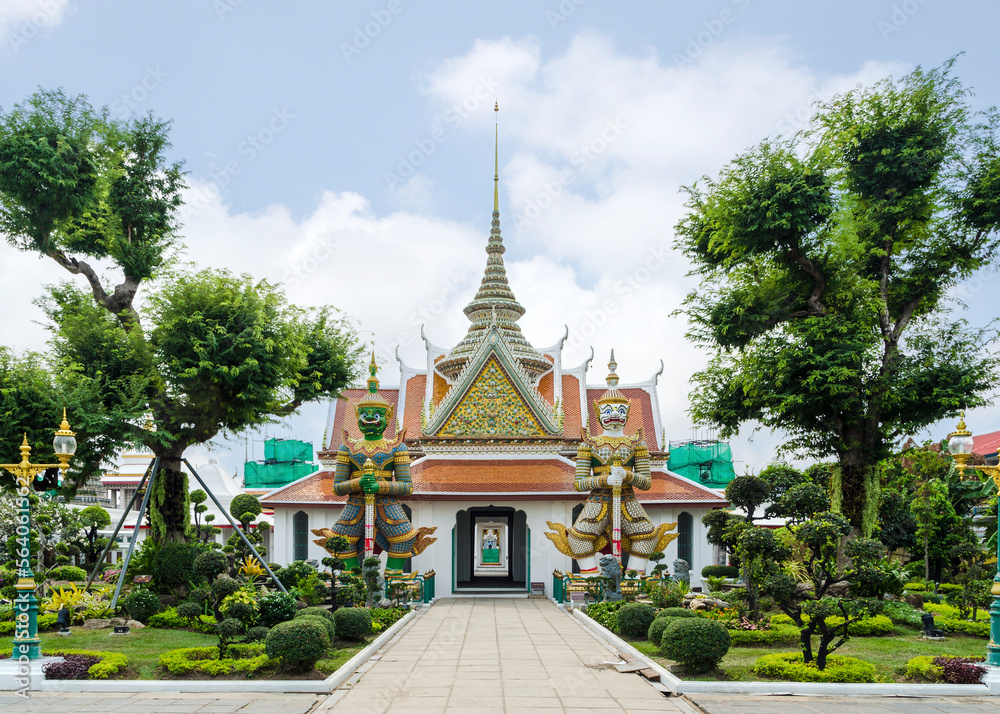 Ordination hall in Wat Arun temple complex, Bangkok, Thailand